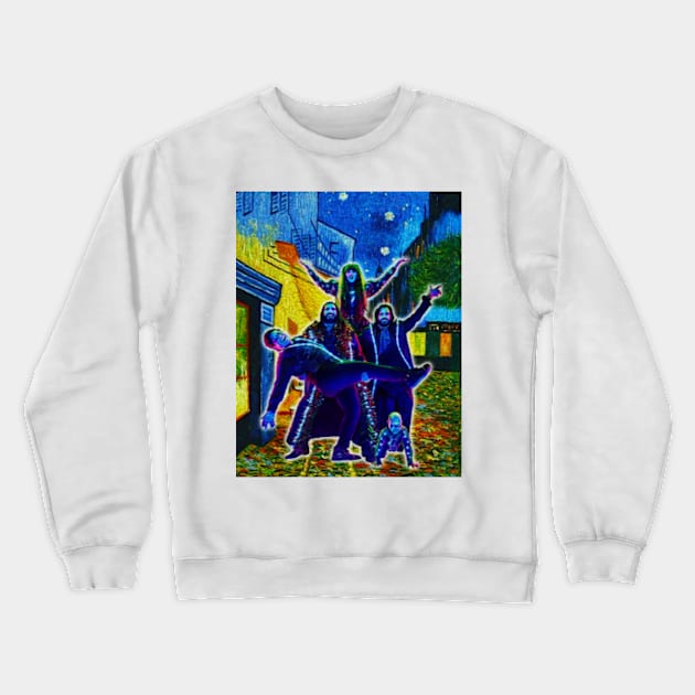 Vampire Van Gough Crewneck Sweatshirt by Hidarsup Bahagiarsa